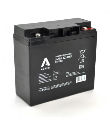 Акумулятор ASBIST Super AGM ASAGM-12200M5, Black Case, 12V 20.0Ah (181 х 77 х 167) Q4