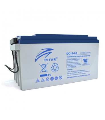 Акумуляторна батарея AGM RITAR DC12-65, Gray Case, 12V 65Ah ( 350 х 167 х 182 ) Q1