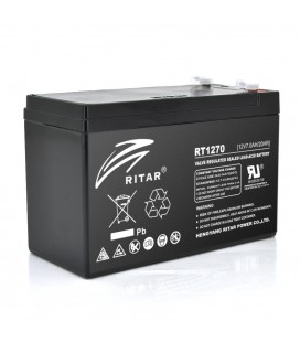 Акумуляторна батарея AGM RITAR RT1270B, Black Case, 12V 7.0Ah ( 151 х 65 х 94 (100) ) Q10