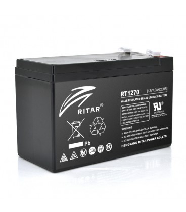 Акумуляторна батарея AGM RITAR RT1270B, Black Case, 12V 7.0Ah ( 151 х 65 х 94 (100) ) Q10