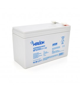 Акумуляторна батарея MERLION AGM GP1275F2 12 V 7,5 Ah ( 150 x 65 x 95 (100) ) White Q10/420