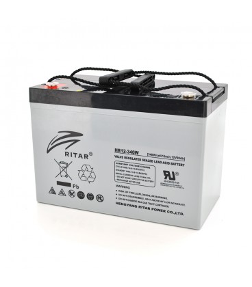 Аккумуляторная батарея AGM RITAR HR12340W, Gray Case, 12V 90.0Ah ( 307 х 169 х 210 (215 ) 29.00kg Q1/48