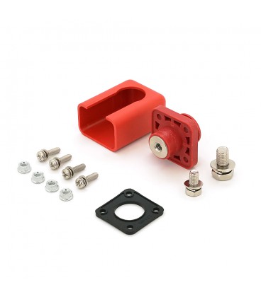 Корпусная проходная клемма М8-M6, 200A, 1000V, медь, Red