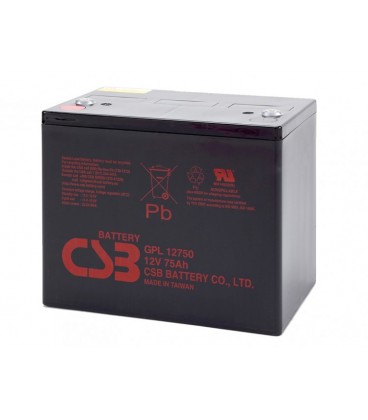 Акумуляторна батарея CSB GPL12750, 12V 75Ah (261х168х215мм)
