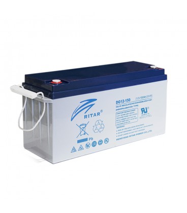 Аккумуляторная батарея GEL RITAR DG12-150, Gray Case, 12V 150.0Ah ( 483 х 170 х 242) Q1/25