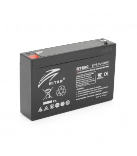 Акумуляторна батарея AGM RITAR RT680, Black Case, 6V 8Ah (151х34х94 (100)) Q10