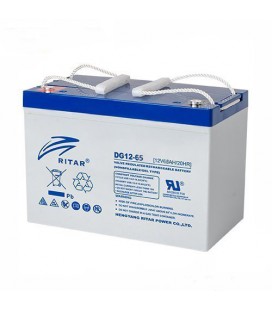 Акумуляторна батарея GEL RITAR DG12-65, Gray Case, 12V 65Ah (350 х 167 х 182) Q1/48
