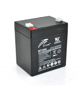 Акумуляторна батарея AGM RITAR RT1245B, Black Case, 12V 4.5Ah ( 90 х 70 х 101 (107) ) Q10