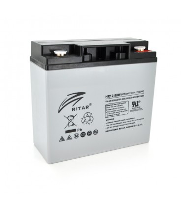 Акумуляторна батарея AGM RITAR HR1288W, Gray Case, 12V 22.0Ah  ( 181 х 77 х 167 (167 ) 6.50kg Q4