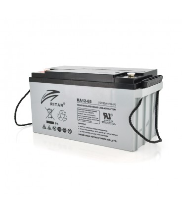 Акумуляторна батарея AGM RITAR RA12-65, Gray Case, 12V 65.0Ah (350 x 167 x 182)
