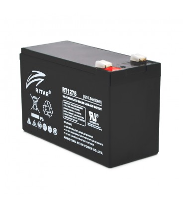 Акумуляторна батарея AGM RITAR RT1275B, Black Case, 12V 7.5Ah ( 151 х 65 х 94 (100) ) Q10