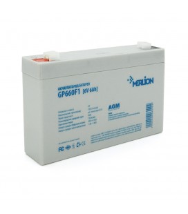 Акумуляторна батарея MERLION AGM GP660F1 6V 6Ah (150 x 35 x 90 (100)) White Q10