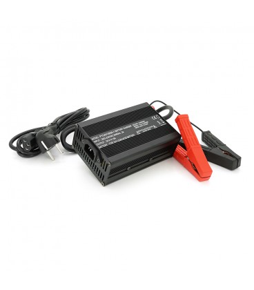 Зарядний пристрій для акумуляторів AGM 24V, 10A, крокодили,135x90x50mm