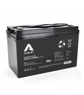 Акумулятор AZBIST Super AGM ASAGM-121000M8, Black Case, 12V 100.0Ah ( 329 x 172 x 215 ) Q1/36