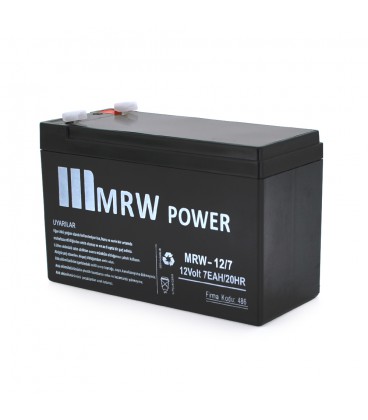 Аккумуляторная батарея Mervesan MRW-12/7L 12 V 7Ah ( 150 x 65 x 95 (100) ), 1.65 kg BLACK, Q8/672