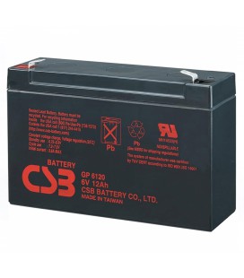 Акумуляторна батарея CSB GP6120, 6V 12Ah (150 x 50 x 95 (100)) Q10