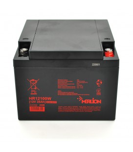 Акумуляторна батарея MERLION HR12100W, 12V 28Ah Black ( 166 х 175 х 125 (125) )