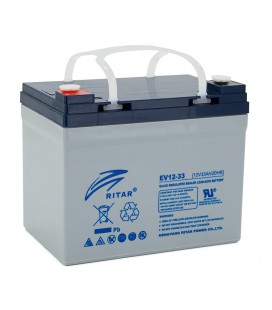 Тяговий акумулятор RITAR EV12-33,12V 33Ah, M5 (195х130х168), Q1