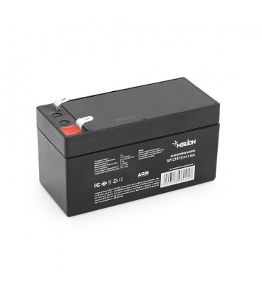 Акумуляторна батарея MERLION AGM GP1213F1 12 V 1,3Ah  ( 97 x 44 x 50 (55) ) Black, Q20