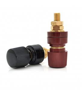 Мідна гвинтова клема 6mm чорна + червона продаються парою