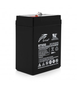 Акумуляторна батарея AGM RITAR RT650, Black Case, 6V 5Ah (70х47х99 (107)) Q20