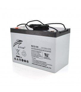 Акумуляторна батарея AGM RITAR RA12-100S, Gray Case, 12V 100.0Ah ( 307 x 169 x 215 ) Q1
