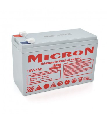 Аккумуляторная батарея Micron MCN-12/7 12 V 7Ah ( 150 x 65 x 95 (100) ) Gray Q10