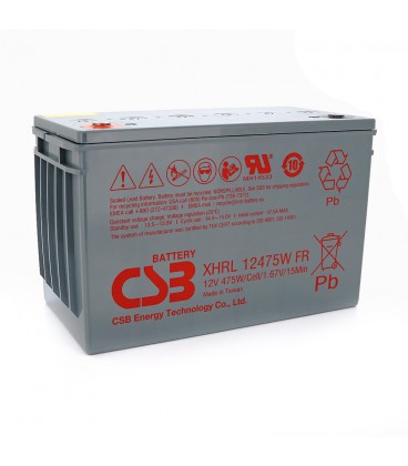 Акумуляторна батарея CSB XHRL12475WFR, 12V 118.8Ah (343х213х170мм)