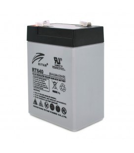 Акумуляторна батарея AGM RITAR RT640, Black Case, 6V 4Ah  ( 70х47х99 (107) ) Q20