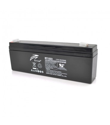 Акумуляторна батарея AGM RITAR RT1223, Black Case, 12V 2.3Ah (177 х 35 х 62 (68)) Q10