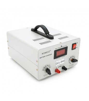 Зарядний пристрій для акумуляторів QCL-B40, AGM/LiFePO4, output:12-72V, 5А-40А,+ крокодили, 290x247x157mm