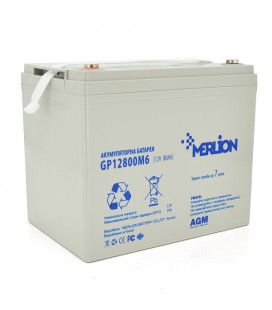 Акумуляторна батарея AGM GP12800M6 12 V 80 Ah  ( 260 x 165 x 210 (215) ), 20.8 kg, Grey, Q1/48