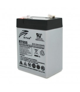 Акумуляторна батарея AGM RITAR RT655, Gray Case, 6V 5.5Ah (70х47х99 (105)) Q20