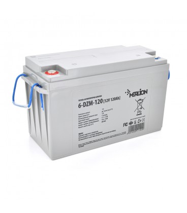 Тягова акумуляторна батарея AGM MERLION 6-DZM-120, 12V 120Ah. М8 (407 x 177 x 225) Q1