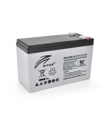 Акумуляторна батарея AGM RITAR HR1236W, Gray Case, 12V 9.0Ah ( 151 х 65 х 94 (100 ) 2.60kg Q10