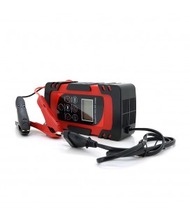 Автоматичне ЗУ для акумулятора DEMUDA 12V/24V (MF,WET,AGM,GEL), AC110/220V, DC:14,8В/29,6В, Струм заряду 12V/6A, 24V/4A, LCD, кр