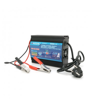 Зарядное устройство RAGGIE RG-CA1220A для аккумулятора 12V-20A, крокодилы, Q16