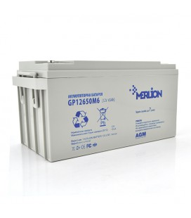 Акумуляторна батарея MERLION AGM GP12650M6 12 V 65 Ah 18 кг ( 350 x 165 x 165 )  White Q1