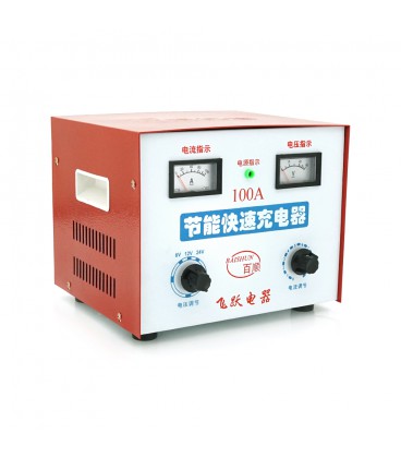 Автомобильное зарядное устройство для аккумулятора (6V/12V/24V, 100Ah ), 9 уровней регулировки