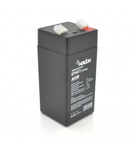 Акумуляторна батарея MERLION AGM GP44F1 4 V 4 Ah (47 x 47 x 100 (105)) Q30
