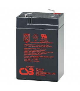 Акумуляторна батарея CSB GP645, 6V 4.5Ah Q20
