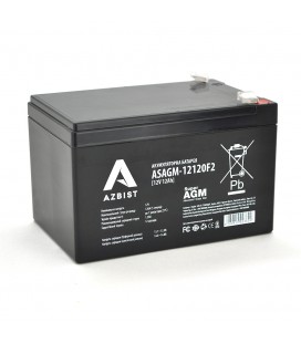 Акумулятор AZBIST Super AGM ASAGM-12120F2, Black Case, 12V 12.0Ah (151х98х 95 (101) ) Q6/192