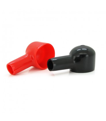 Набор защитных колпачков красный+черный для АКБ под болт, цена за пару 70mm*35mm*15mm