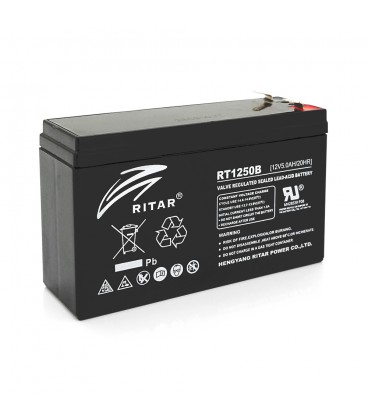 Акумуляторна батарея AGM RITAR RT1250BL, Black Case, 12V 5.0Ah (150 х 50 х 93) Q10