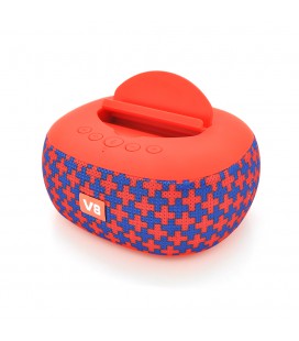 Колонка DV08 Bluetooth 4.1 до 10m, 2х5W, 4Ω, 1200mAh, ≥90dB, TF card/USB, DC 5V, Red-blue