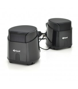 Колонки 2.0 Kisonli K500, для ПК и ноутбука, USB + 3.5mm, 2x3.5W, 20Hz- 20KHz, Black, BOX, Q50