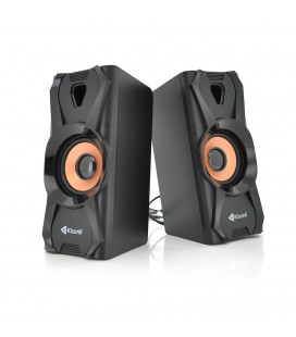 Колонки 2.0 Kisonli U-9003, для ПК и ноутбука, USB + 3.5mm, 2x3W, 20Hz- 20KHz, Black, BOX, Q40