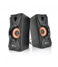 Колонки 2.0 Kisonli U-9003, для ПК і ноутбука, USB + 3.5mm, 2x3W, 20Hz- 20KHz, Black, BOX, Q40