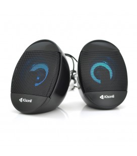 Колонки 2.0 Kisonli L-7070 для ПК и ноутбука, USB + 3.5mm, 2x3W, 20Hz- 20KHz, Black, BOX, Q50