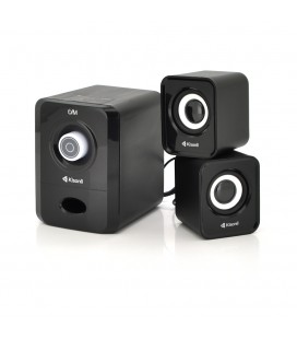 Колонки 2.1 Kisonli U-2900BT, для ПК и ноутбука, USB + 3.5mm, 5W+2x3W, 20Hz- 20KHz, с сабвуфером, bluetooth, Black, BOX, Q40